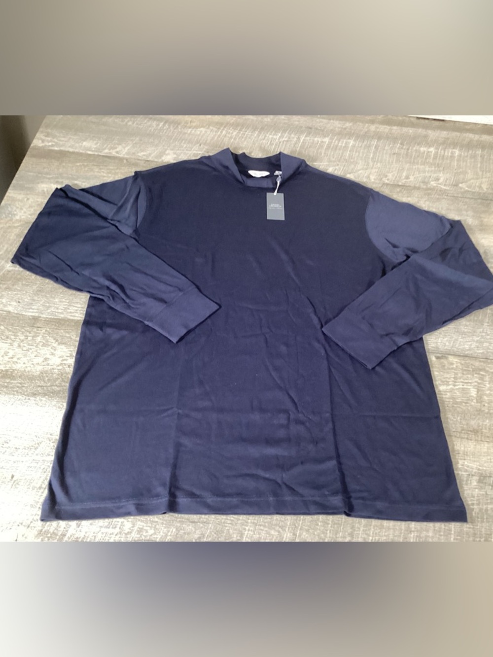 Daniel Cremieux Men Navy Long Sleeve Pullover Shirt Cotton Casual Size XL